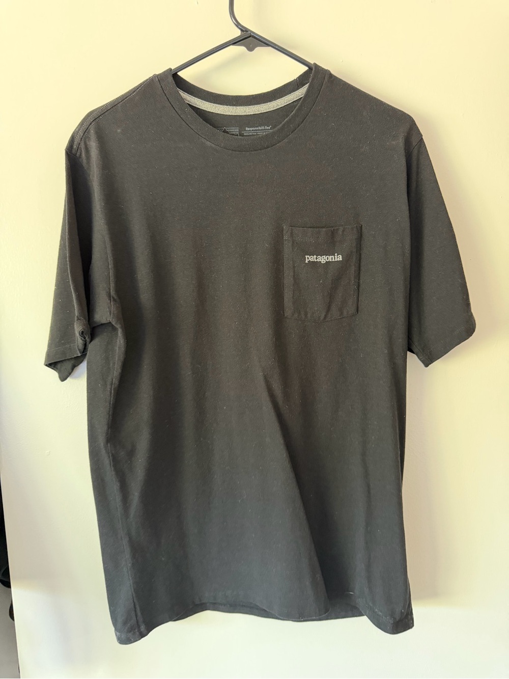 Patagonia Black Crew Pocket Tee